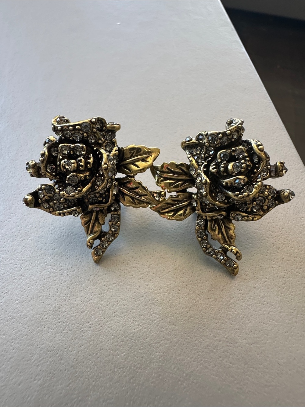 Heidi Daus Rose Elegance Earrings with Swarovski Crystals